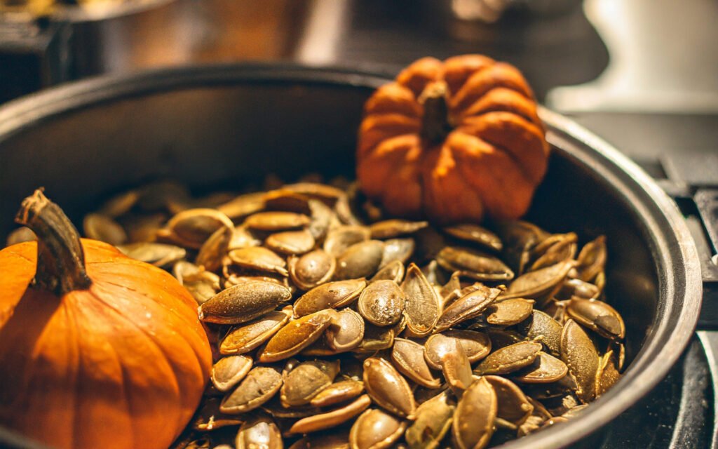 pumpkin seeds roasting